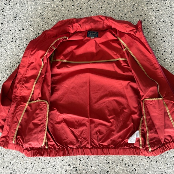 J. Crew Red Lightweight Outerwear Windbreaker Full Zip Bomber Jacket - Picture 6 of 7